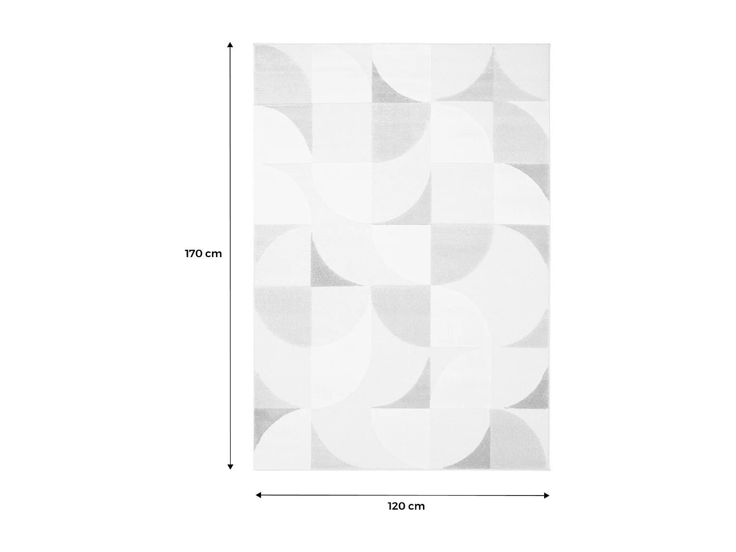 Alfombra interior con motivos retro en color crema