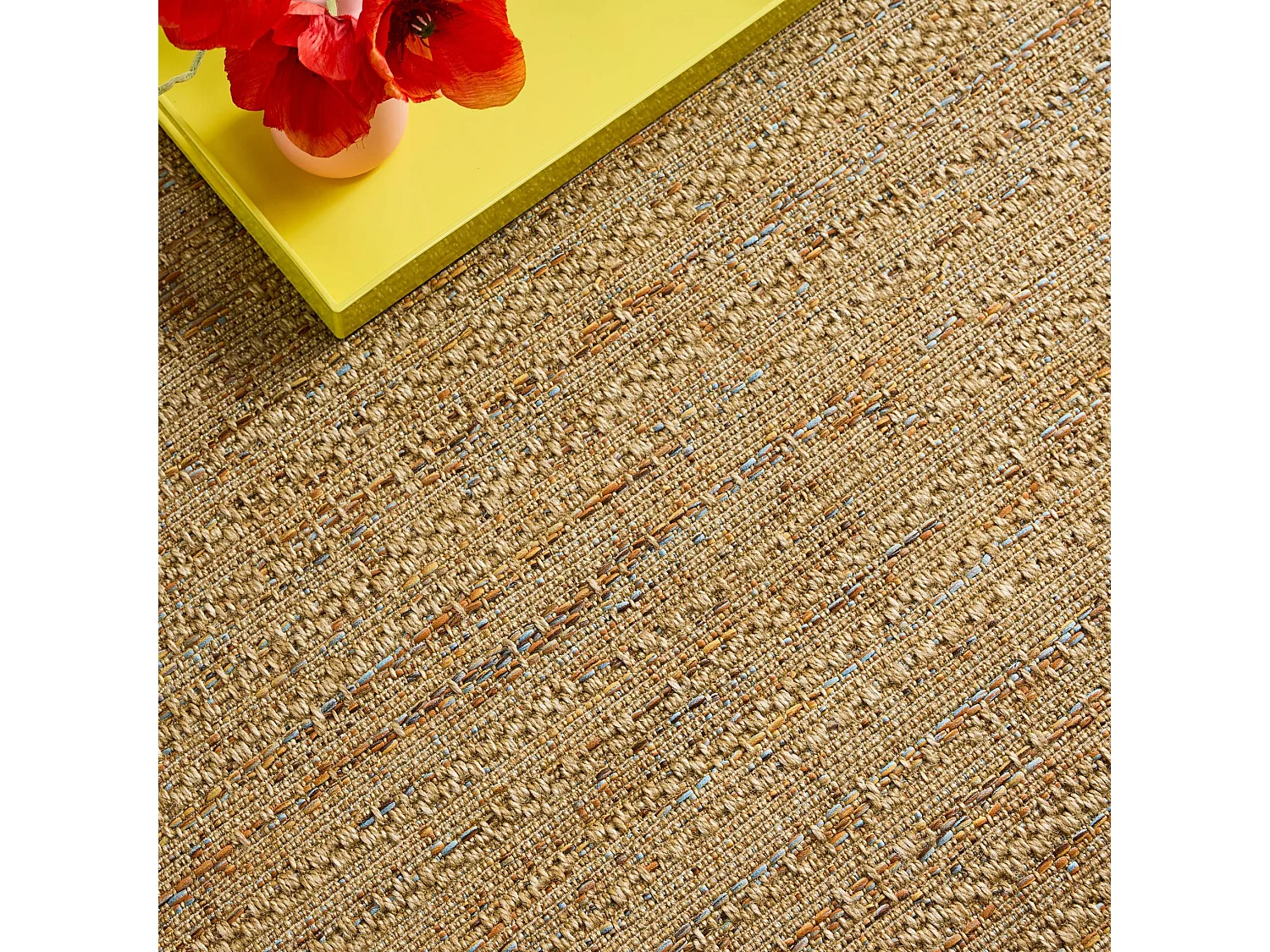 Tapis intérieur/extérieur effet jute claire. 200 x 290 cm. résistant aux UV