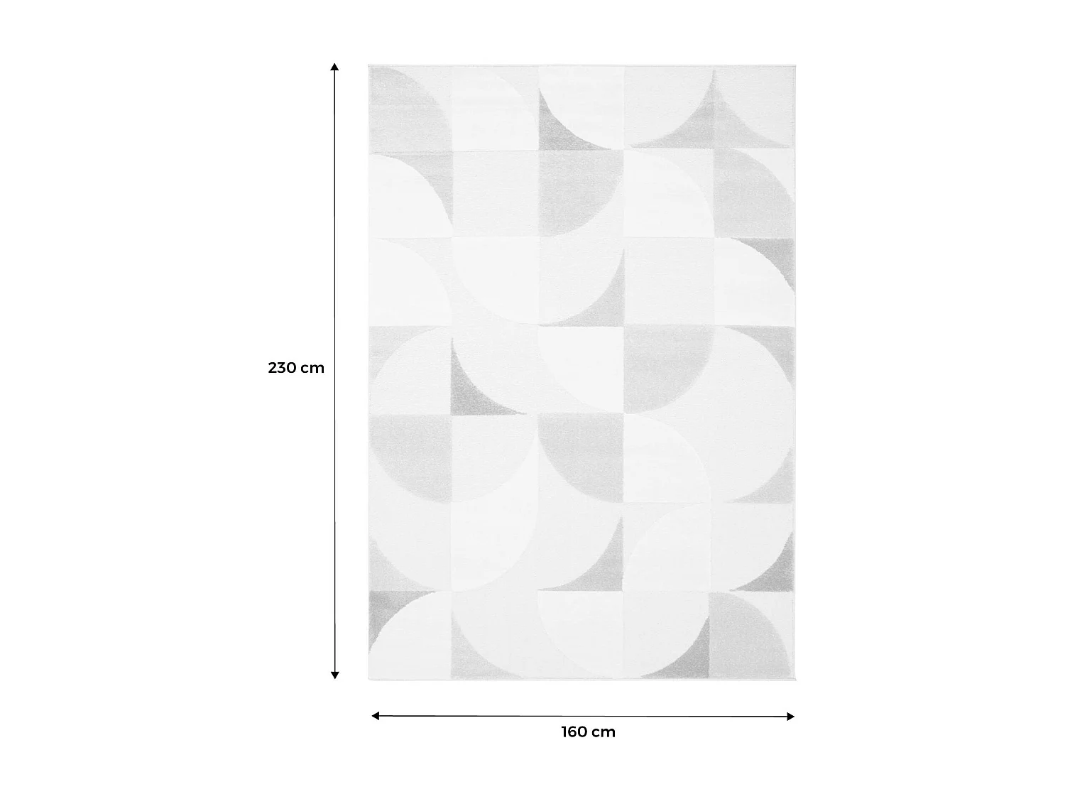 Tappeto interno con motivo retrò color crema