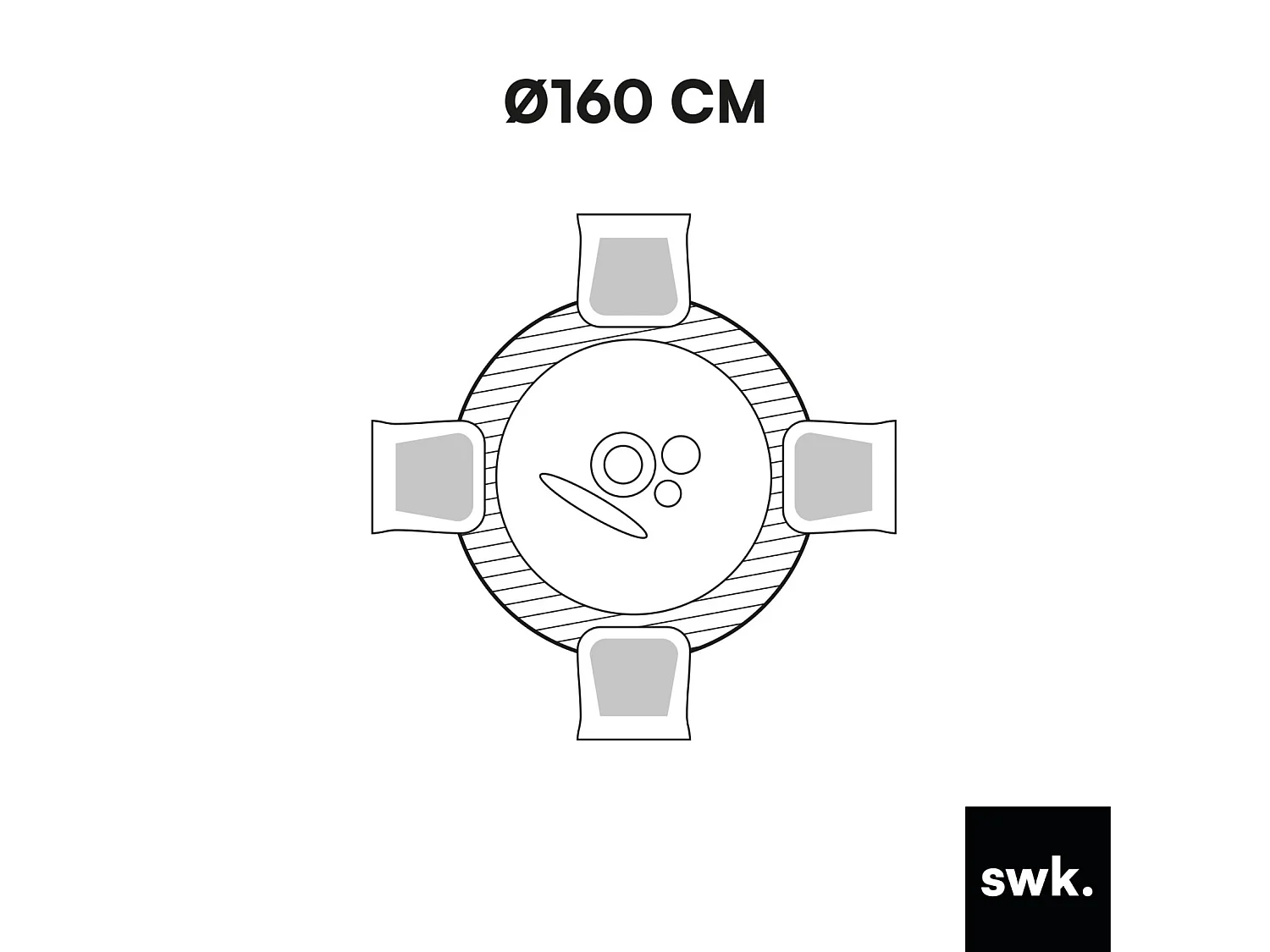 Tapis rond intérieur motifs ondulations en relief crème Ø160cm