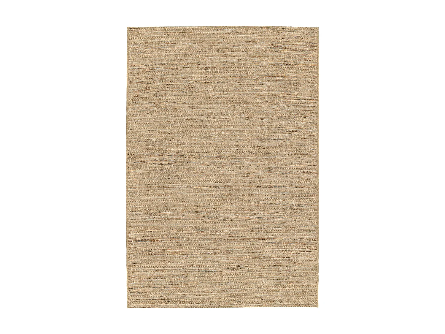 Alfombra interior/exterior efecto yute claro con toques de color