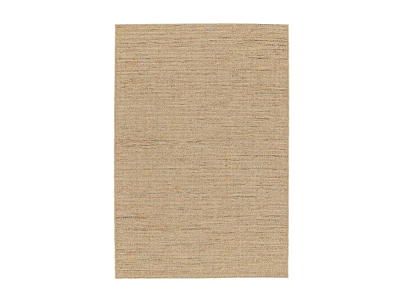 Alfombra interior/exterior efecto yute claro con toques de color