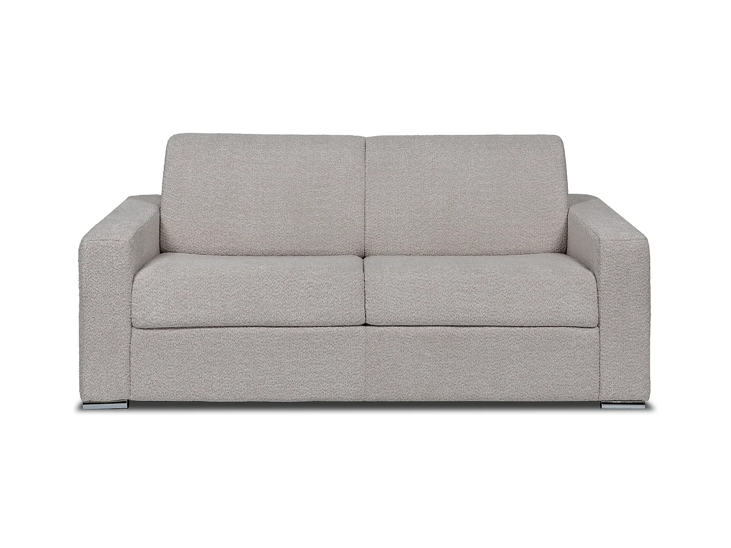 Divano letto 3 posti a ribalta Posto letto doghe larghe 140cm Mater. 22cm memory foam in Tessuto bouclette Grigio - CALITO