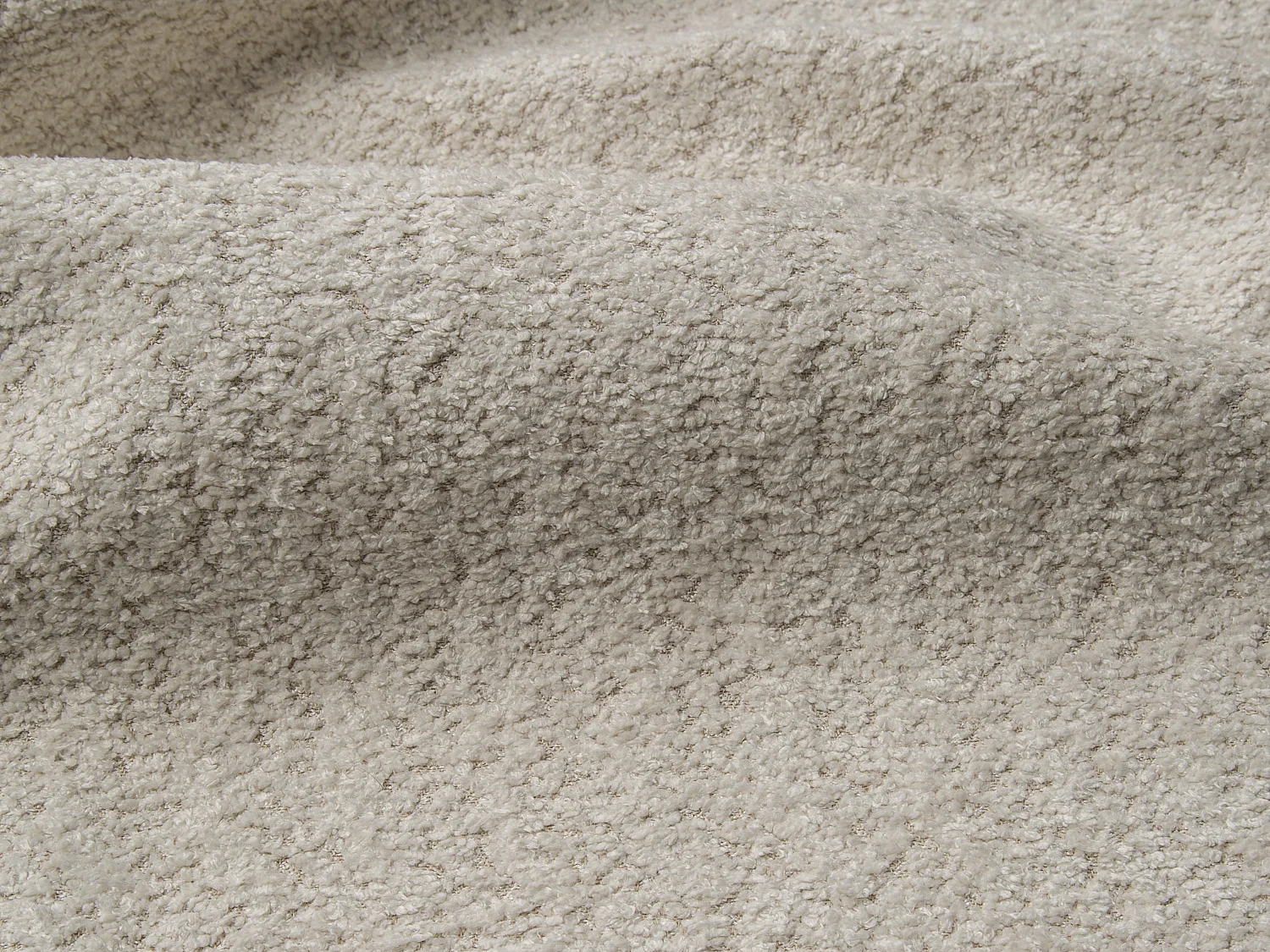 Schlafsofa mit Matratze 3-Sitzer - Liegefläche Lattenrost mit breiten Latten 140 cm - Matratze 18 cm - Bouclé-Stoff - Beige - CALITO