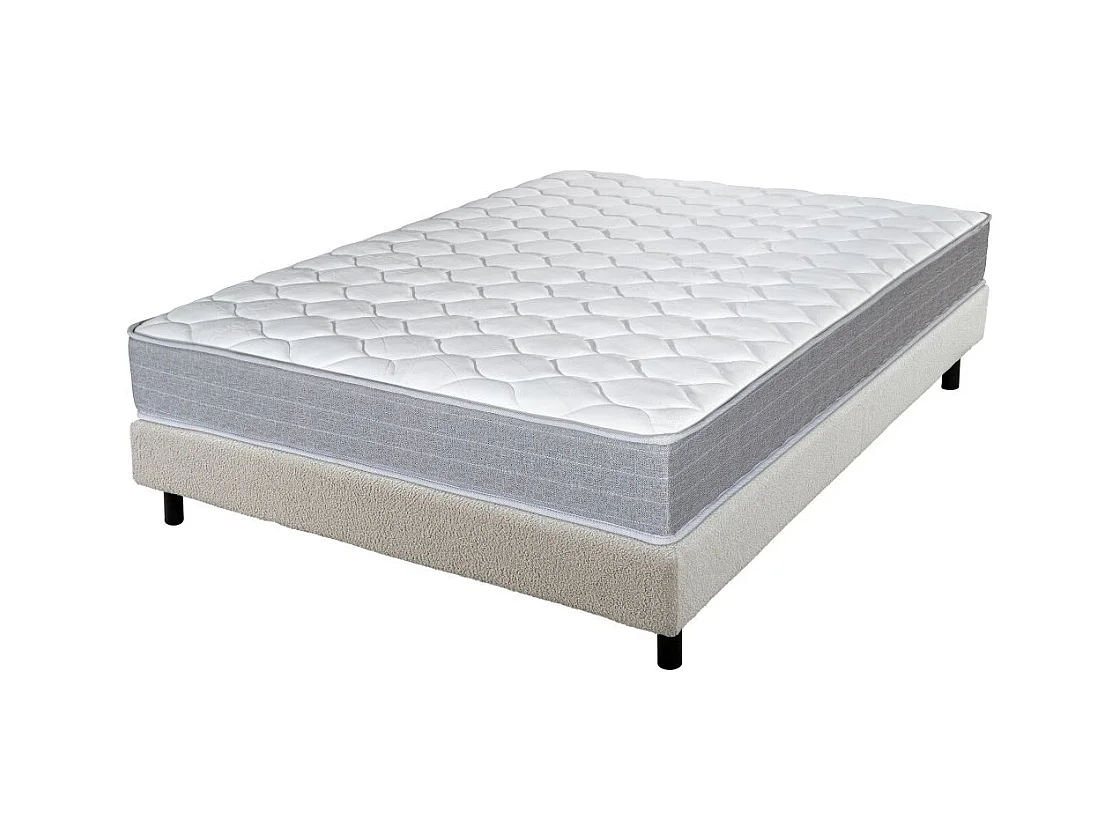 Matelas et sommier 160x200 Madere - Newkit - Soutien ferme - Sommier démonté - Crème