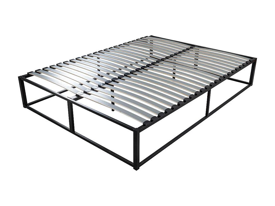Sommier démontable surélevé KIT27 - 140x190 bois - Gain de place - Solide en métal