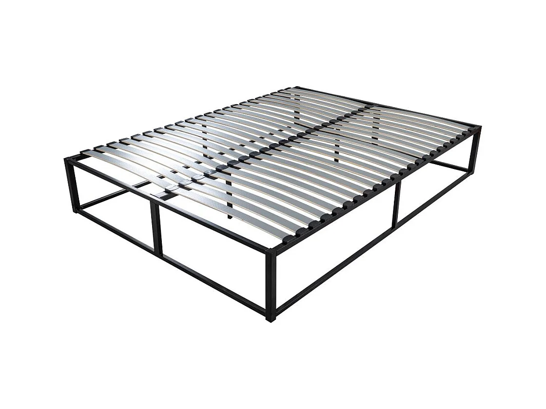 Sommier démontable surélevé KIT27 - 140x190 bois - Gain de place - Solide en métal