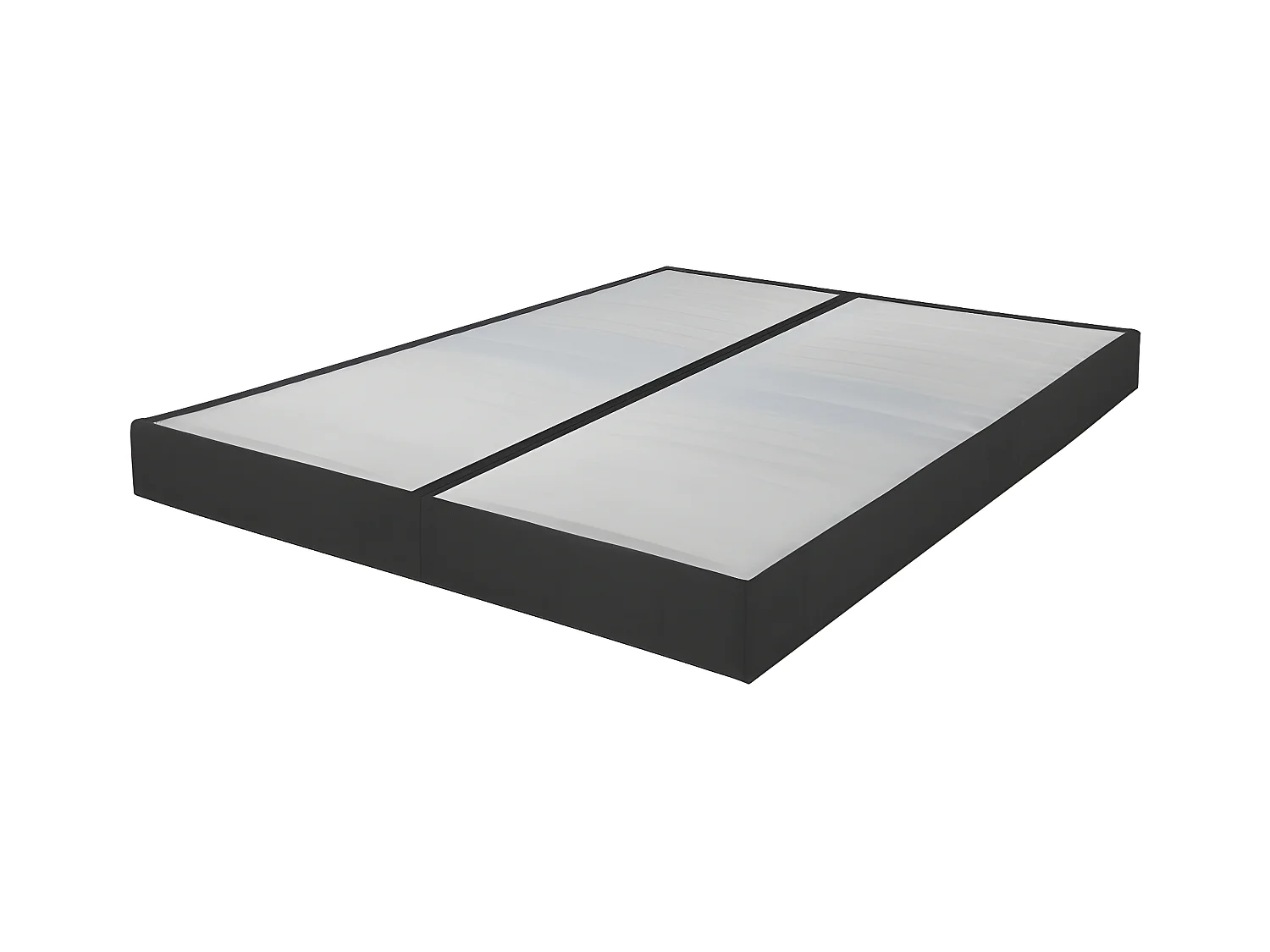 Sommier tapissier Omega Anthracite 3 2x70x190 Lattes bois - H.15 cm - Made in France