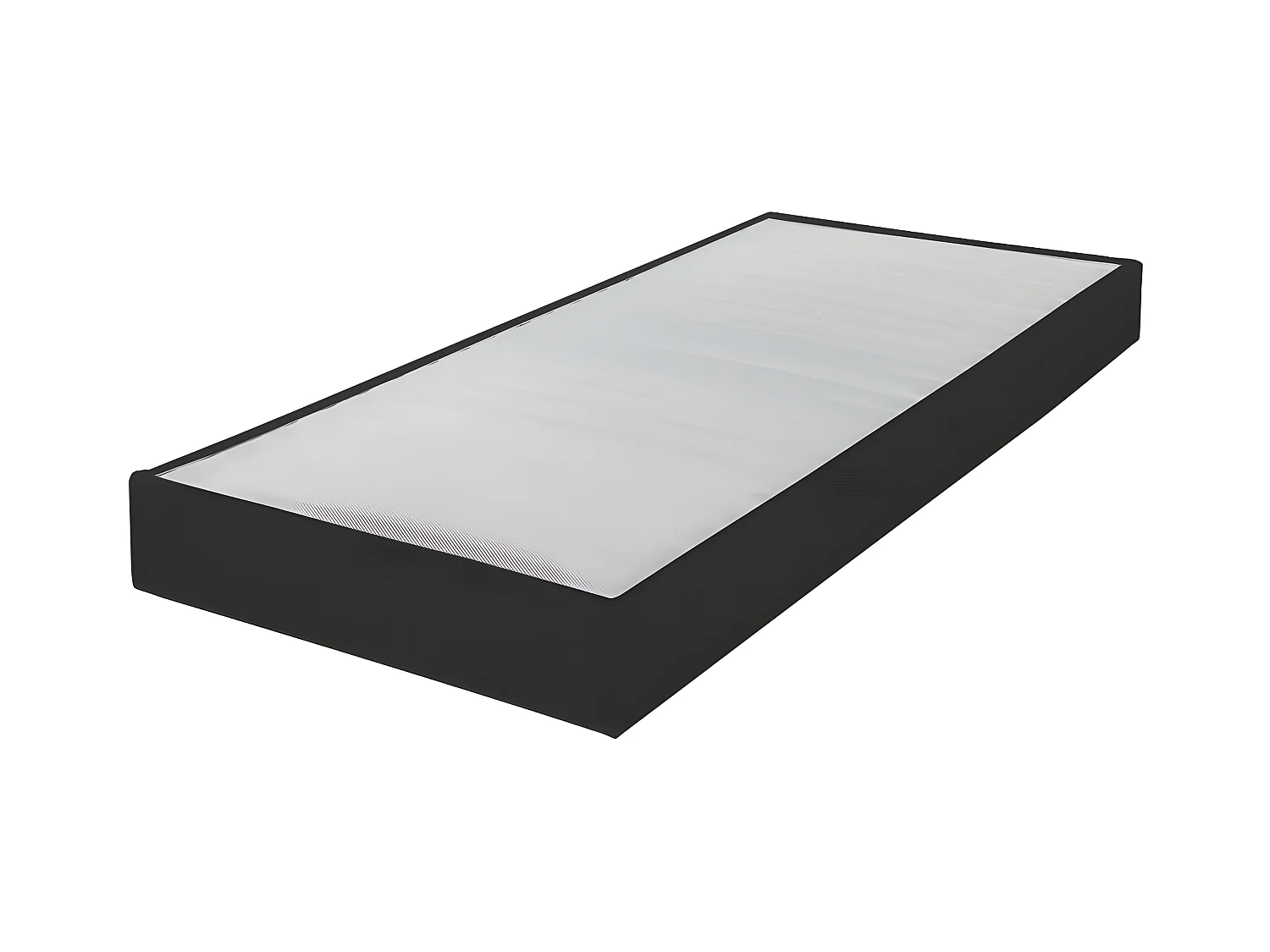 Sommier tapissier Omega Anthracite 3 80x200 Lattes bois - H.15 cm - Made in France