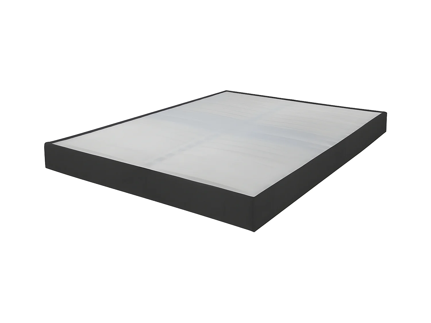 Sommier tapissier Omega Anthracite 3 120x190 Lattes bois - H.15 cm - Made in France