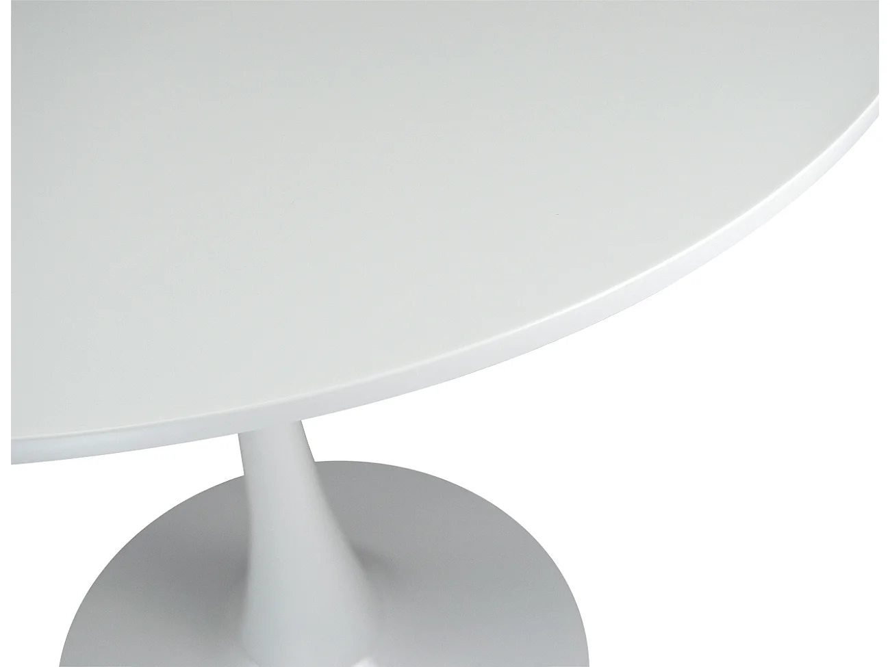 Tavolo rotondo 100 cm, tavolo da pranzo tondo bianco mod. Omar