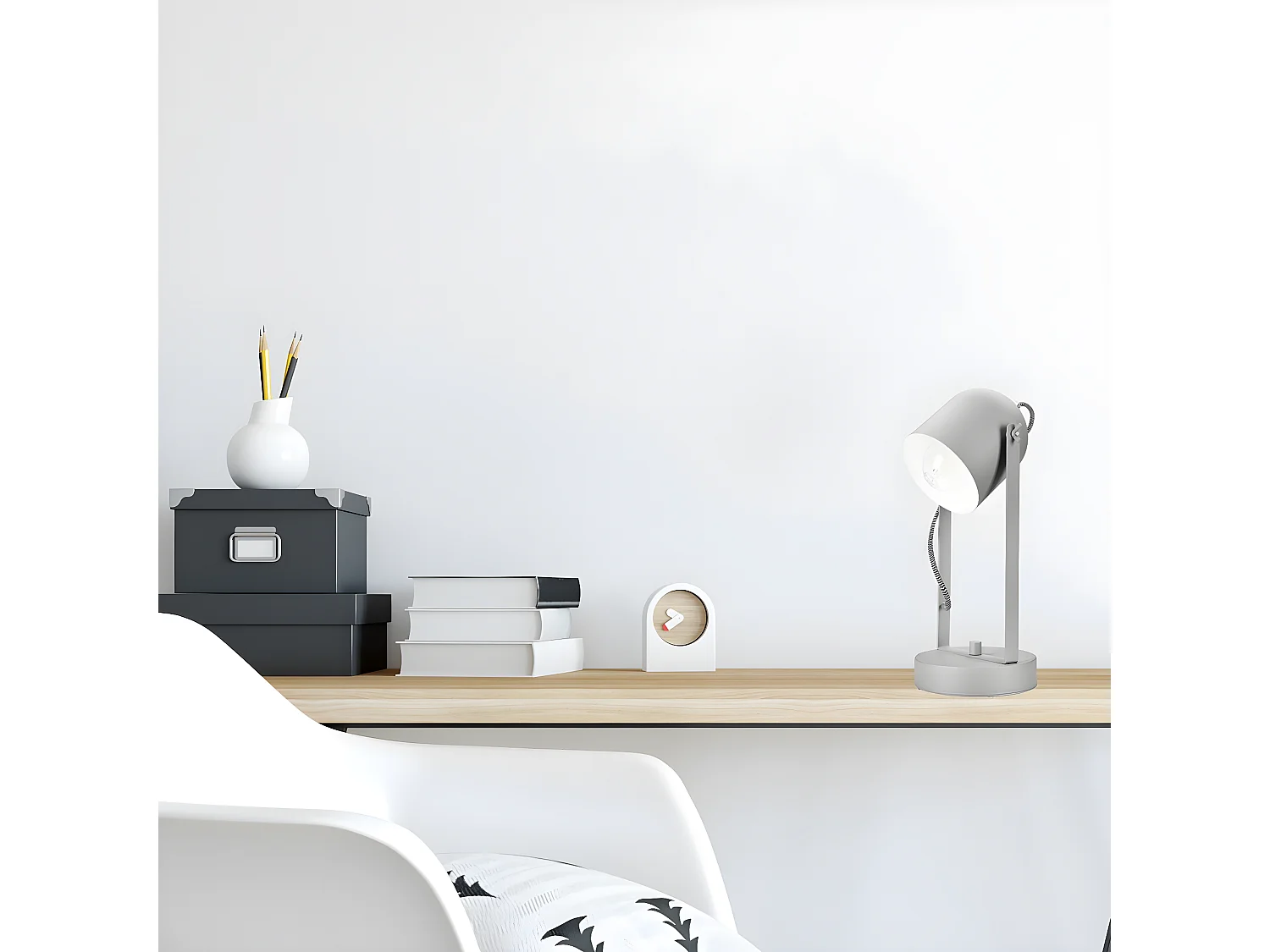 Lampe à Poser Suri, Argent, 34x14x14 cm, Seven Design