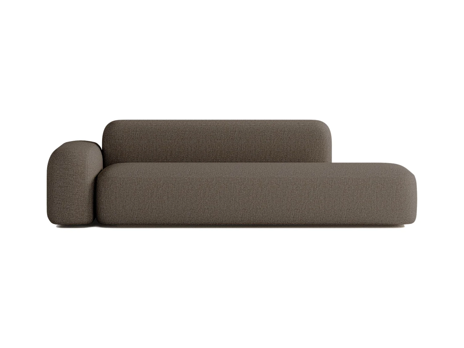 Canapé Max 3/4 places Tissu Marron