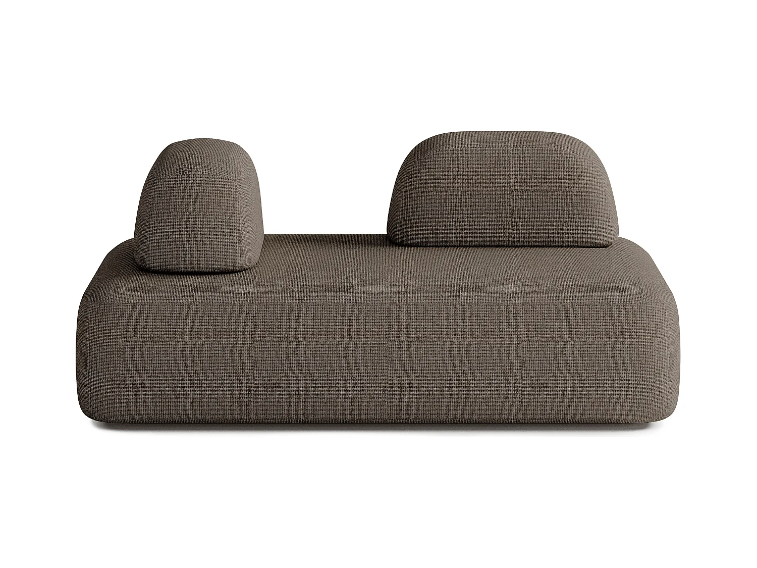 Canapé Dan 3 Places en Tissu Marron