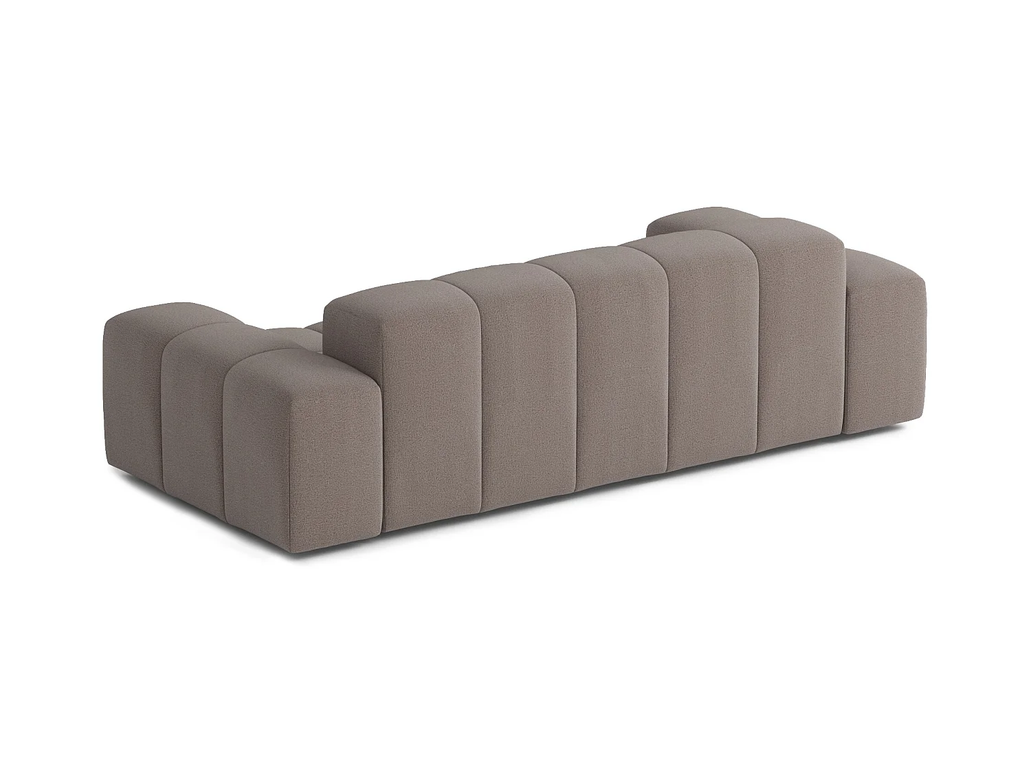 Canapé Modulable Dan 3 Places Tissu Marron