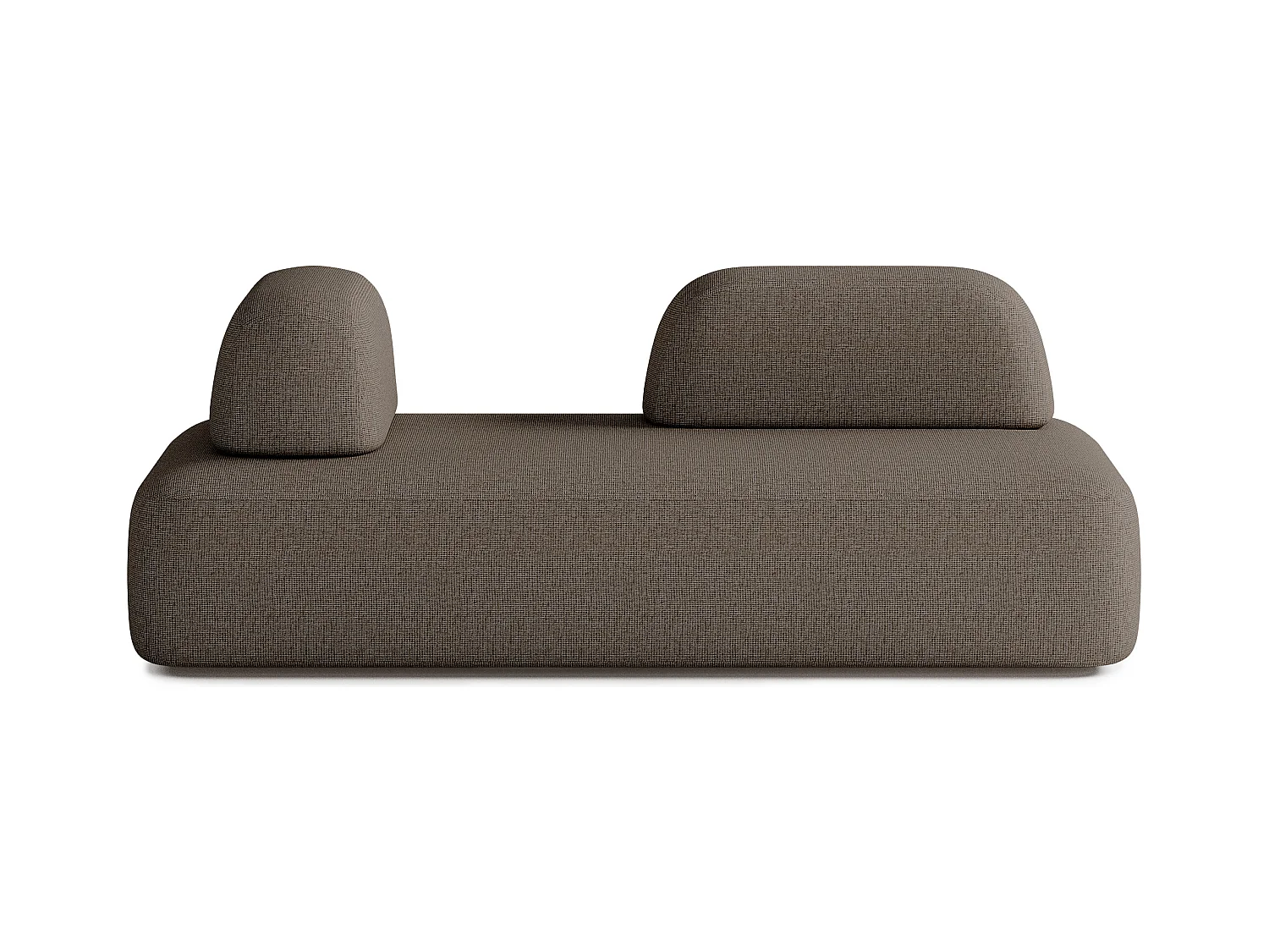 Canapé Dan 4 Places en Tissu Marron