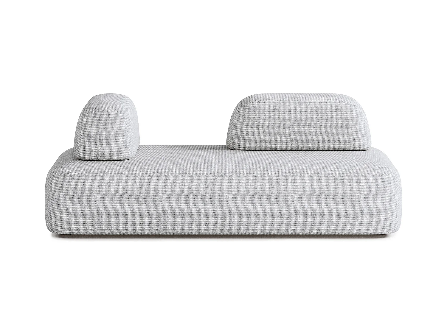 Canapé Dan 4 Places en Tissu Gris Clair