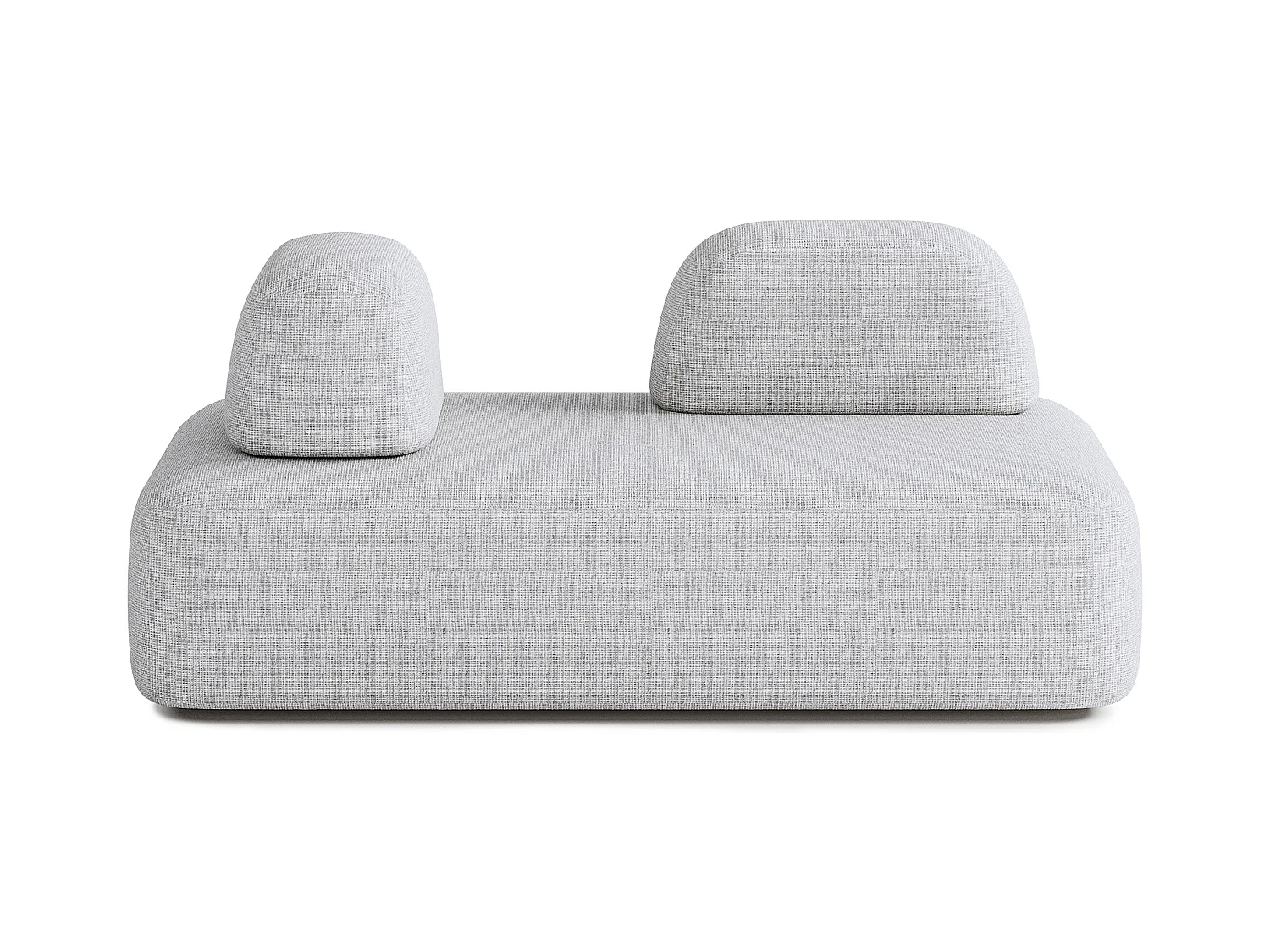 Canapé Dan 3 Places en Tissu Gris Clair
