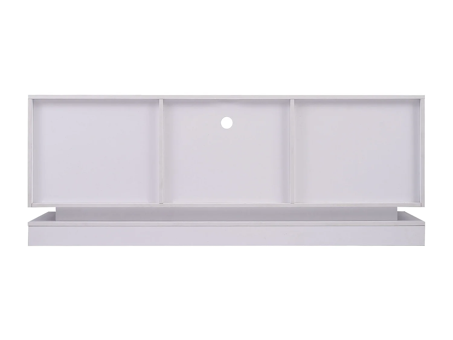 Modern TV-meubel met gekleurde LED - geschikt voor 70" TV - 2 deuren en 3 planken - Wit