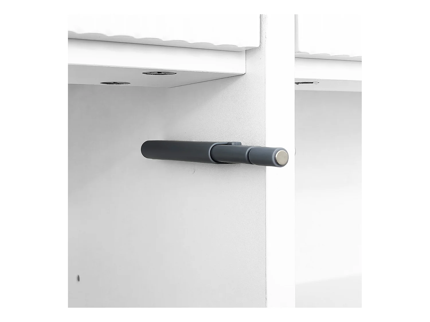 Credenza moderna - 2 ante con ripiani regolabili e 2 cassetti - Bianco