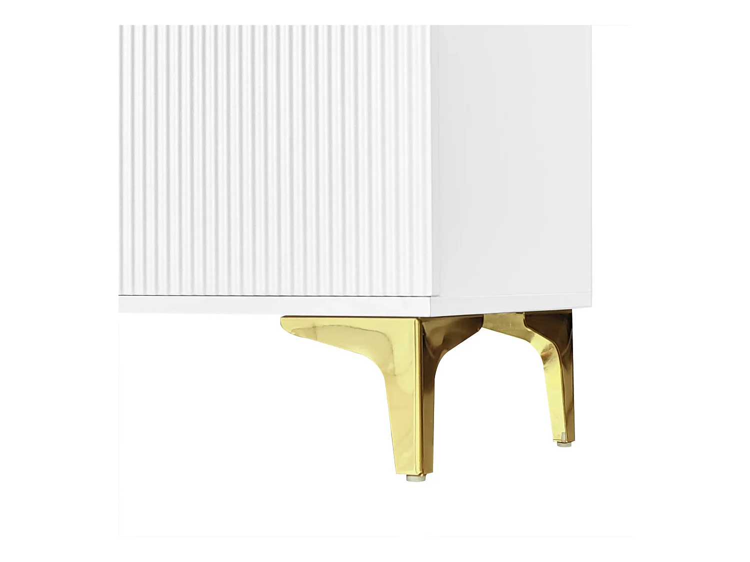 Credenza moderna - 2 ante con ripiani regolabili e 2 cassetti - Bianco