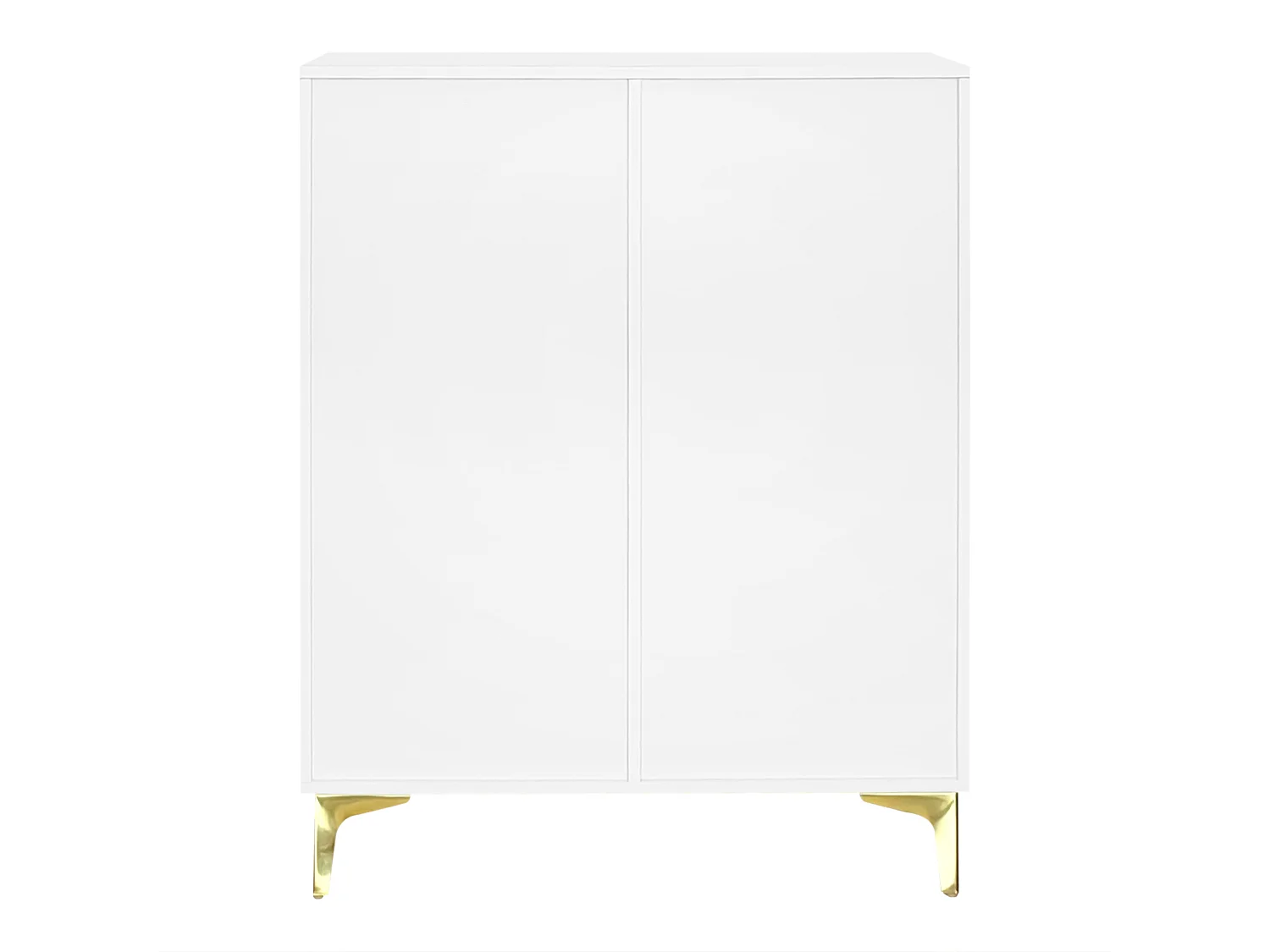 Credenza moderna - 2 ante con ripiani regolabili e 2 cassetti - Bianco