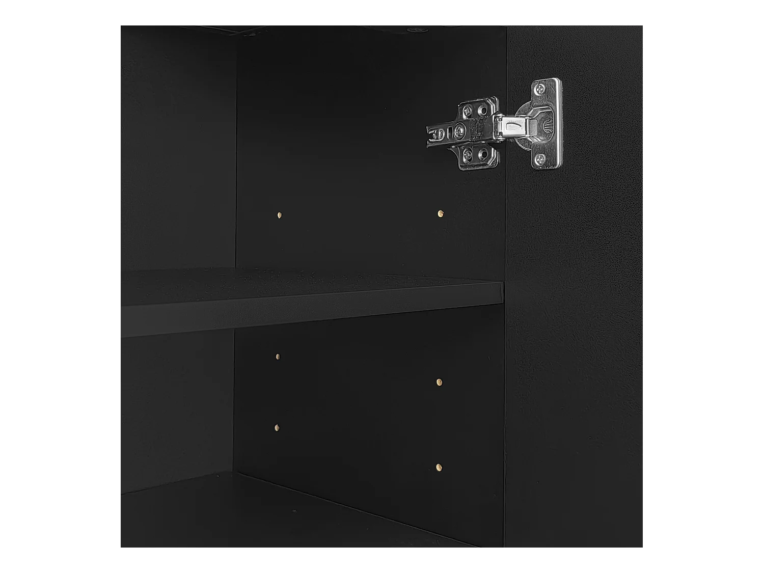 Modern dressoir - 2 deuren met verstelbare planken en 2 lades - Zwart