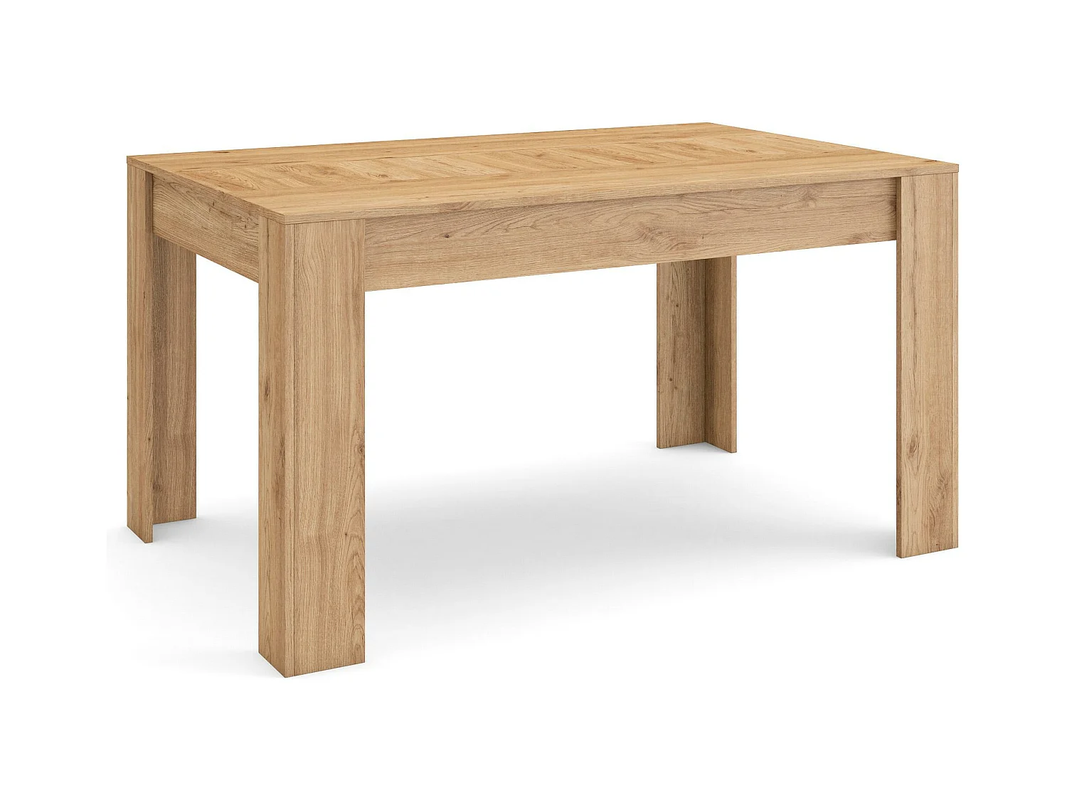 Table à manger, 140x90x76 cm, Pour 6 personnes, Meubles de Salon, Chêne