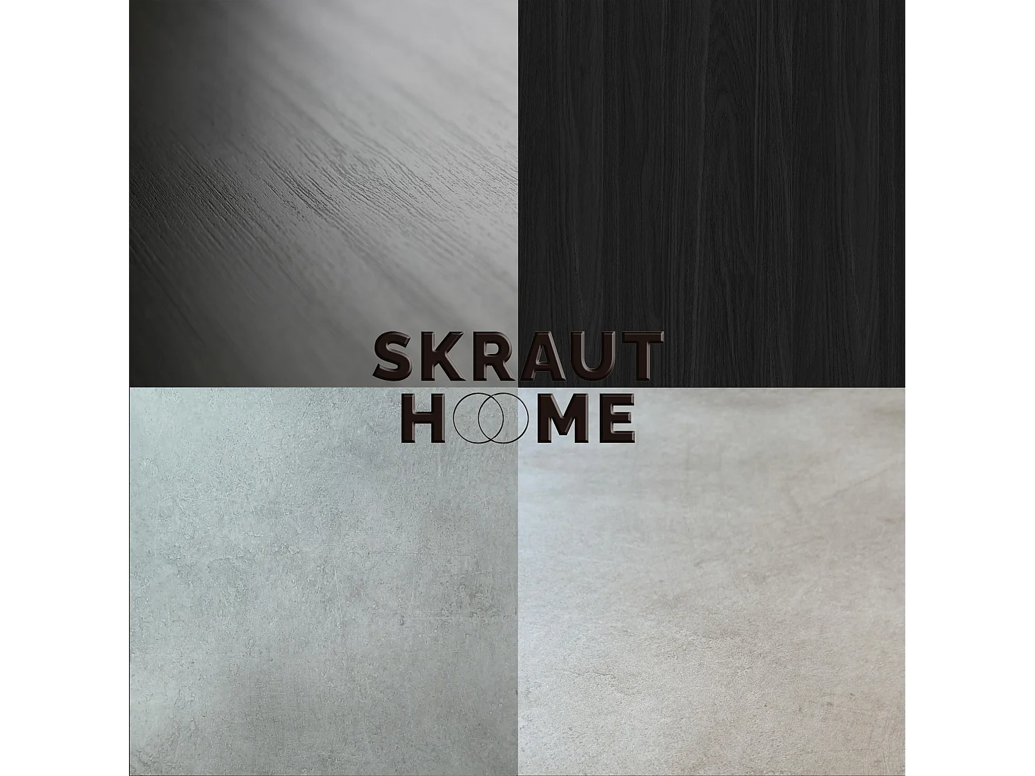 Eettafel, 140x90x76 cm, Voor 6 personen, Dining Table, Zwart en Cement