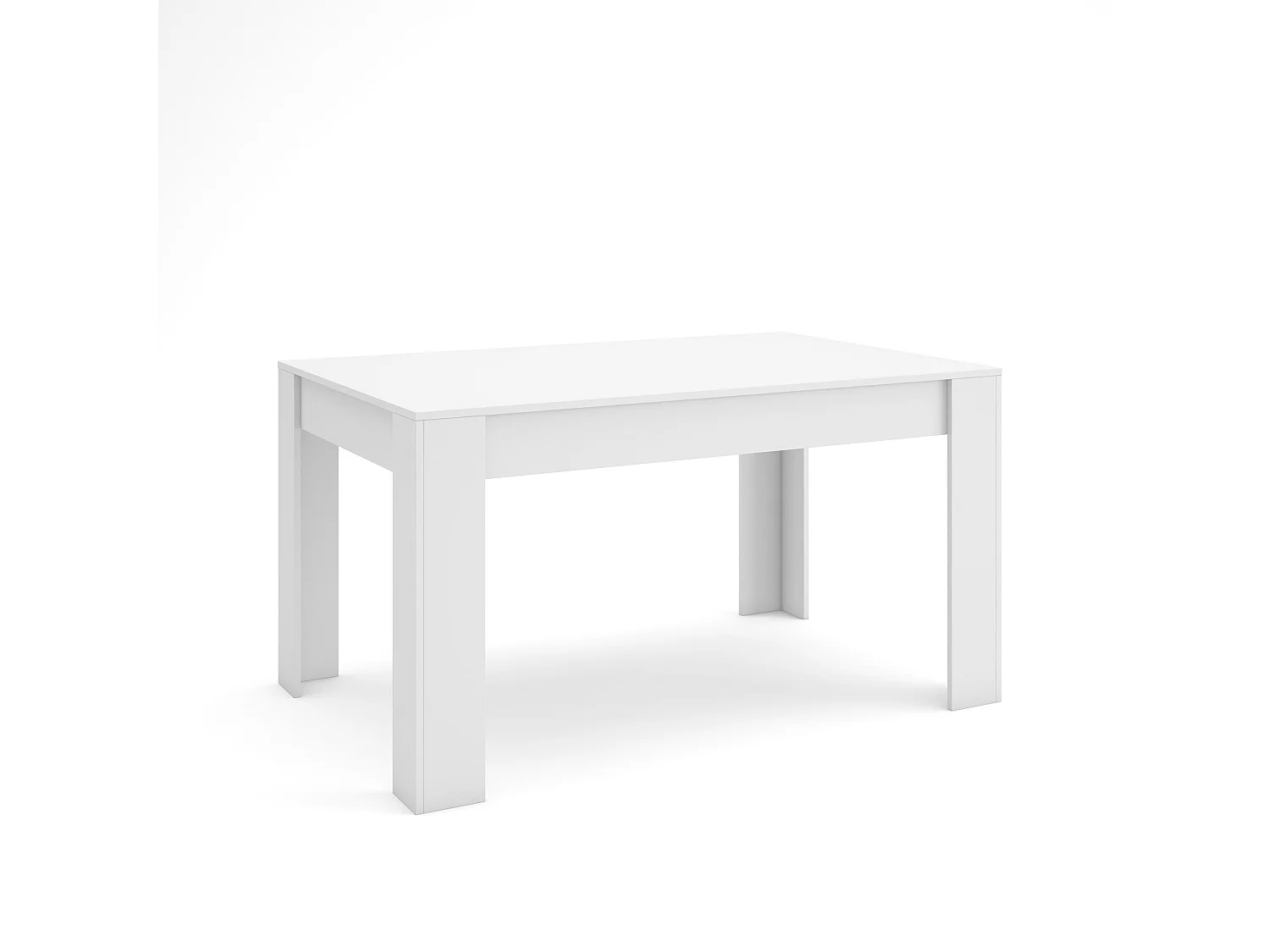 Esszimmertisch, 140x90x76cm, Für 6 Gäste, Stubentisch, Weiß