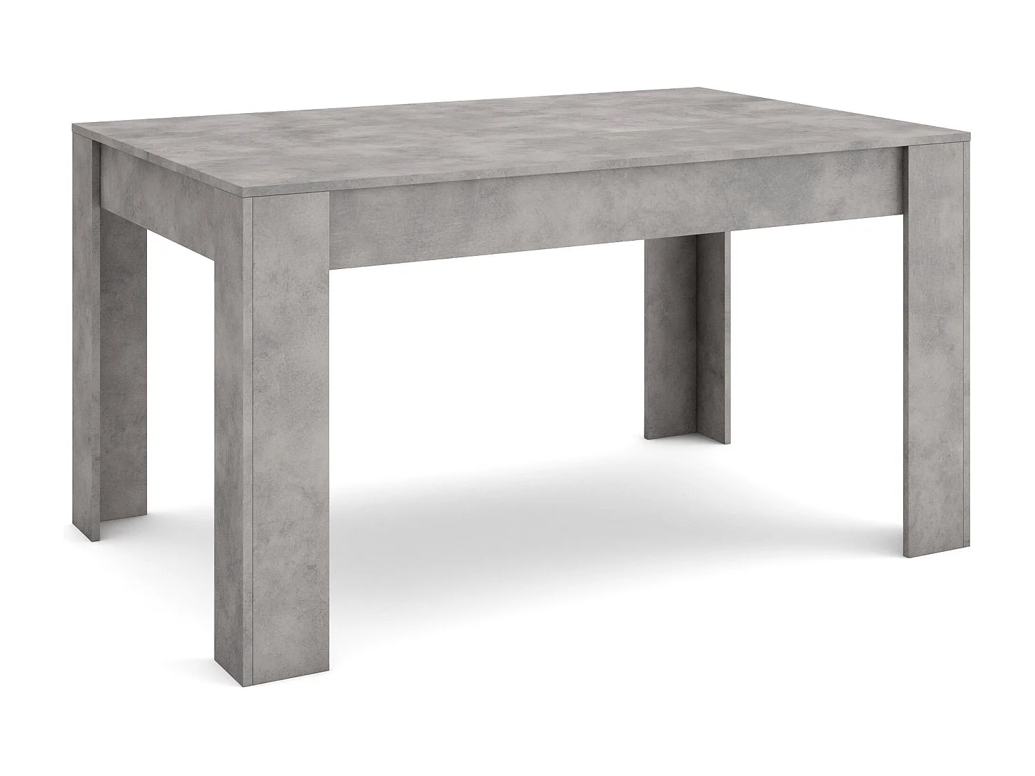 Table à manger, 140x90x76 cm, Pour 6 personnes, Meubles de Salon, Ciment