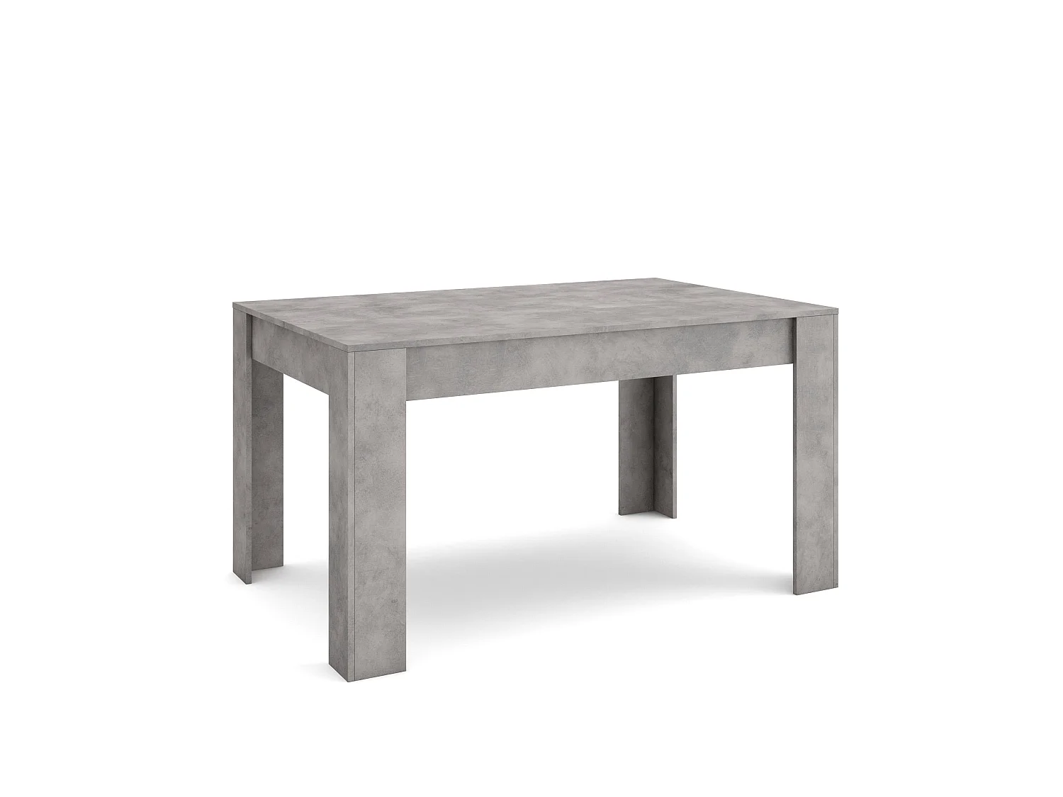 Table à manger, 140x90x76cm, Pour 6 personnes, Meubles de Salon, Ciment