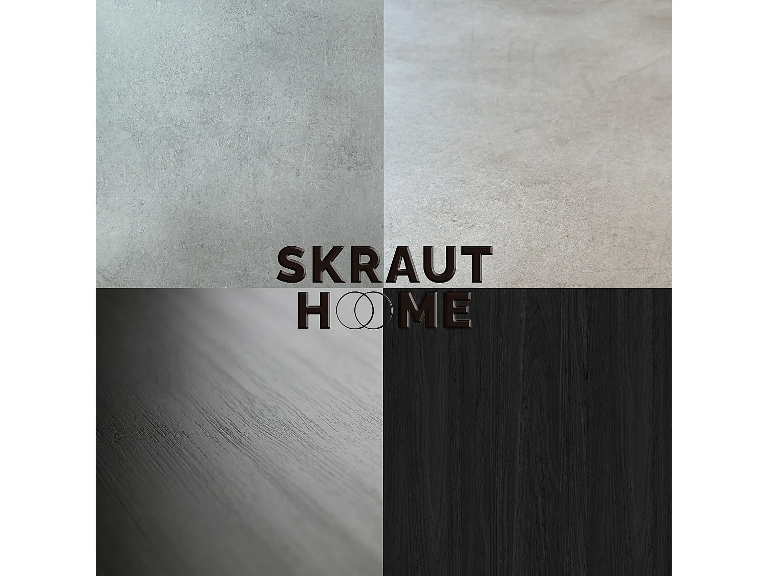 Eettafel, 140x90x76 cm, Voor 6 personen, Dining Table, Cement en Zwart