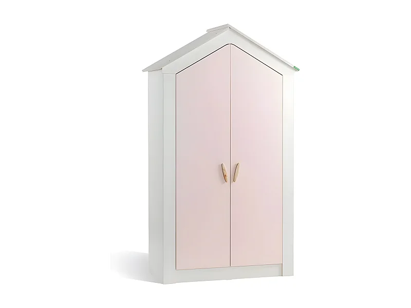 Armário 2 portas rosa 207x120x58cm