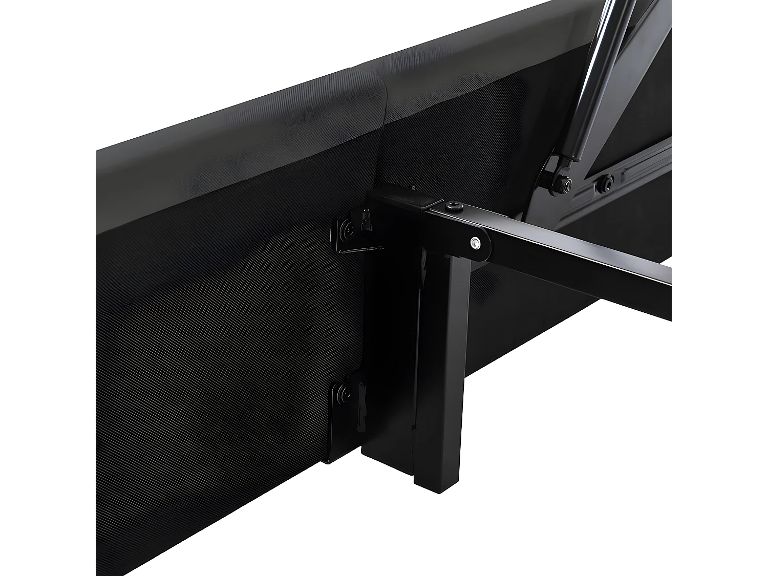 Gepolstertes Stauraumbett 180 x 200 cm aus Leinen mit Lattenrost – Grau