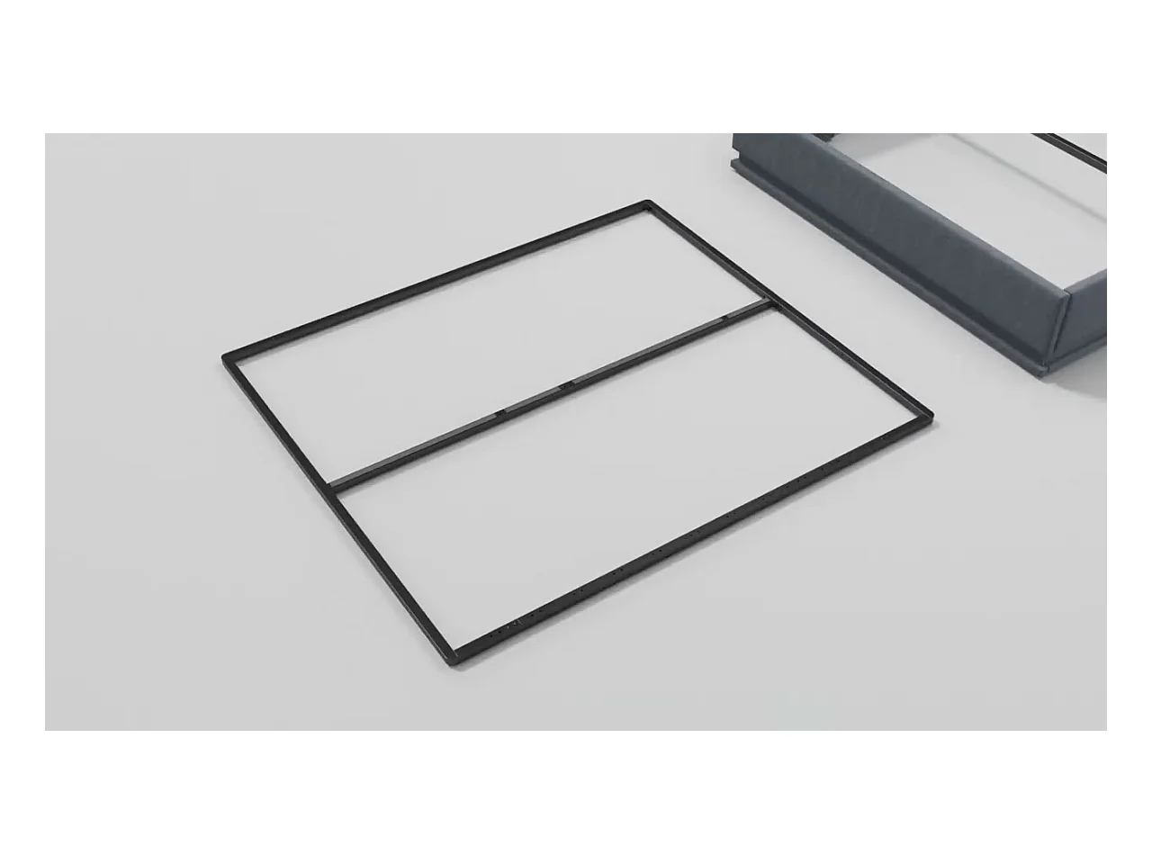 Cama canapé de lino de 90x200 cm - con LED y enchufes USB y tipo C - Gris