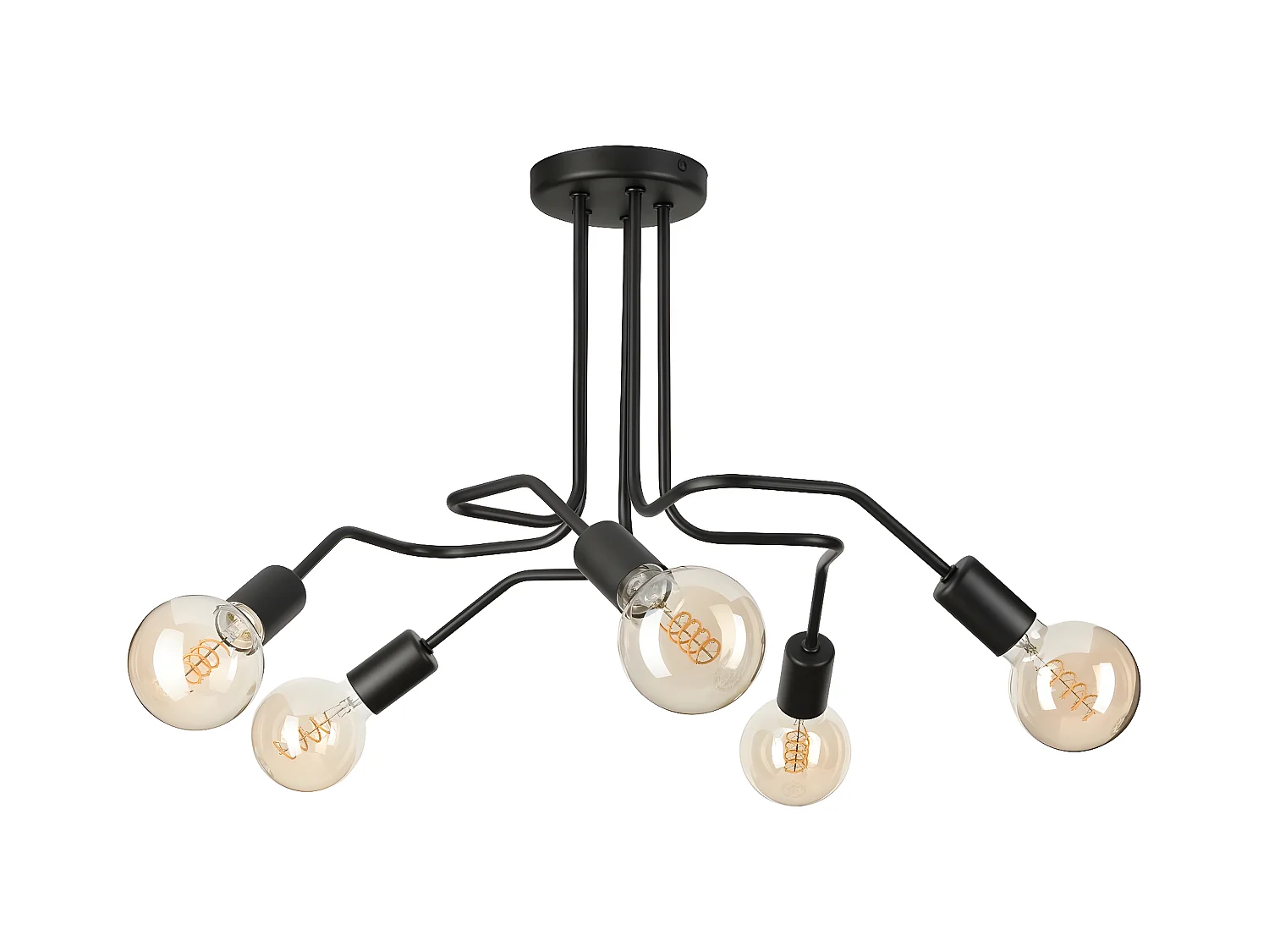 Suspension Damiano, Noir, 40x59x59 cm, EPIKASA