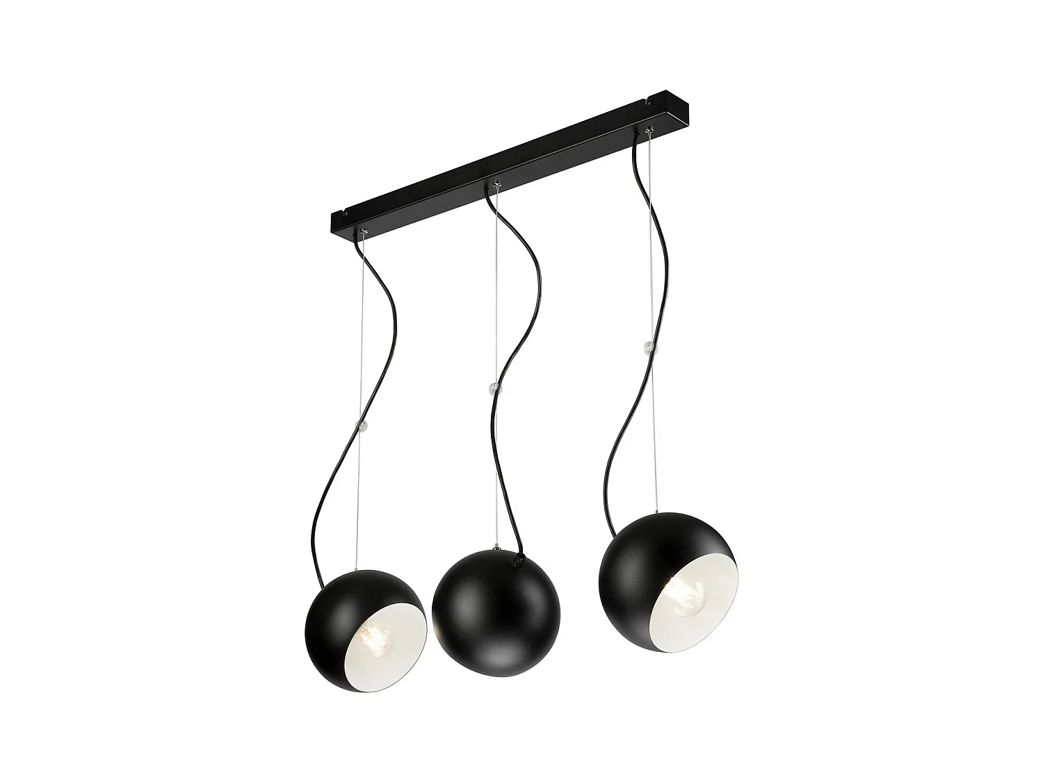 Suspension Inez, Noir, 70x70x17 cm, EPIKASA