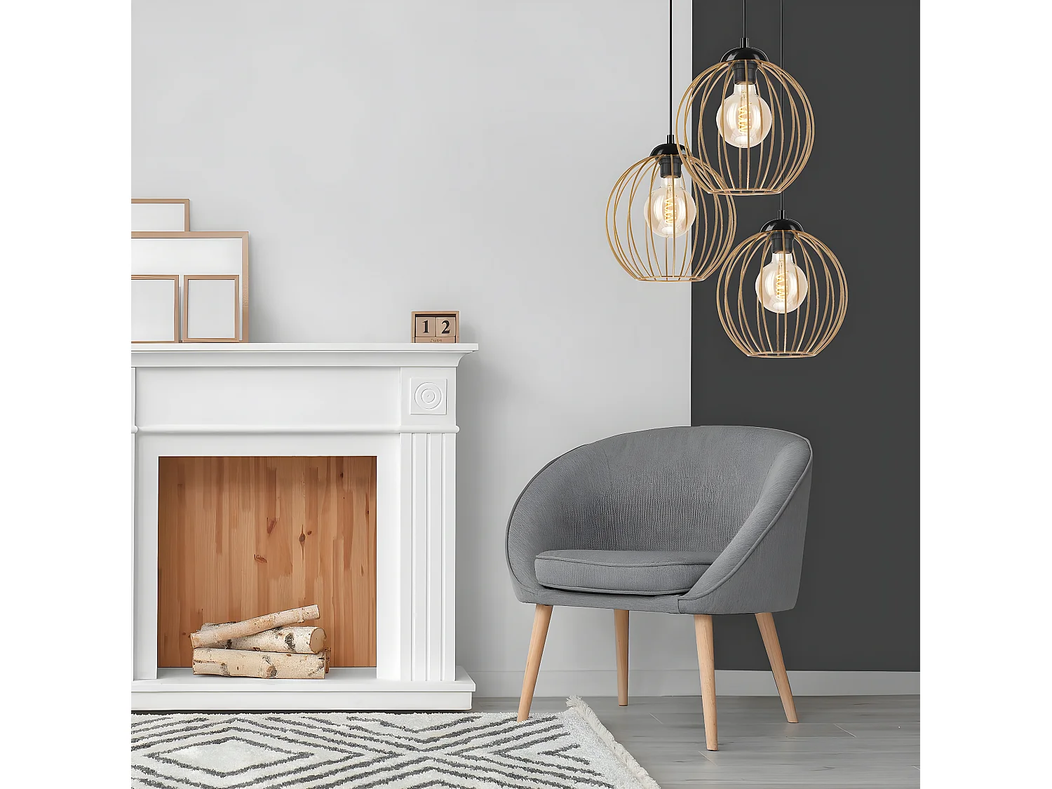 Suspension Zoya, Or, 50x24x107 cm, Seven Design