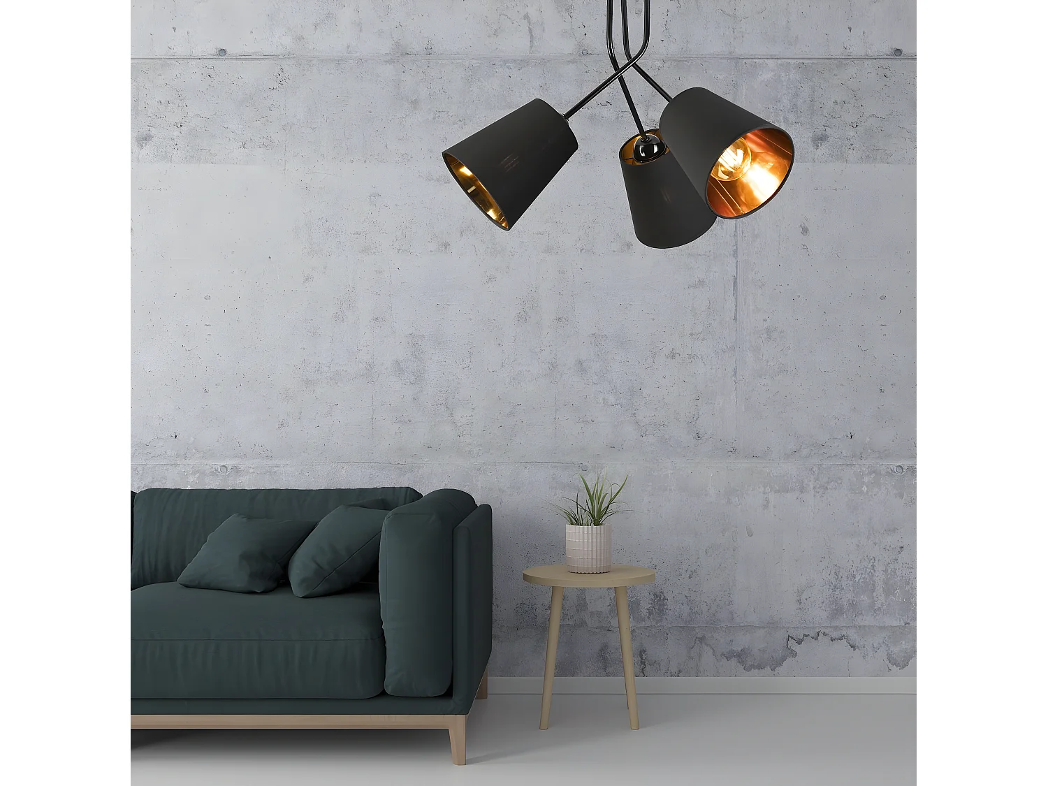 Hanglamp Irma, Zwart, 55x55x45 cm, Seven Design