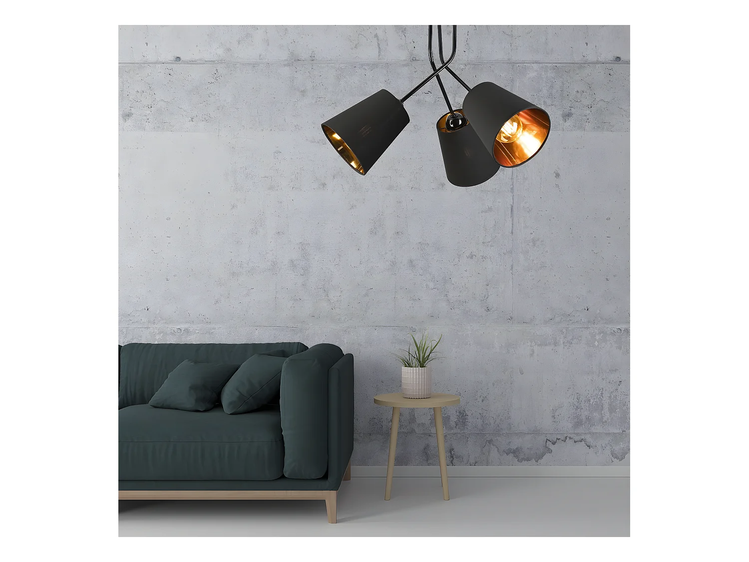 Suspension Irma, Noir, 45x55x55 cm, EPIKASA