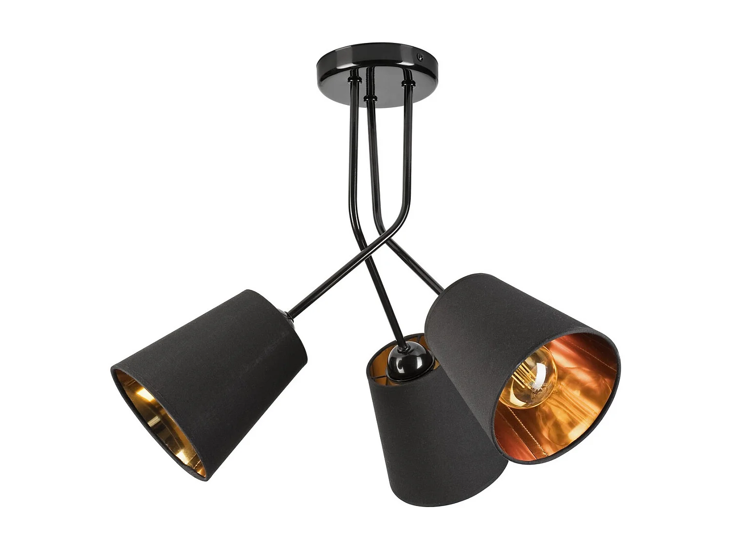 Hanglamp Irma, Zwart, 55x55x45 cm, Seven Design