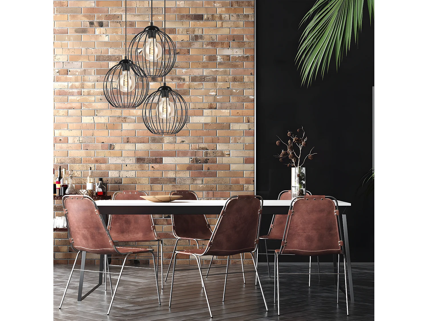 Lampa Wisząca Zoya, Czarny, 50x24x107 cm, Seven Design