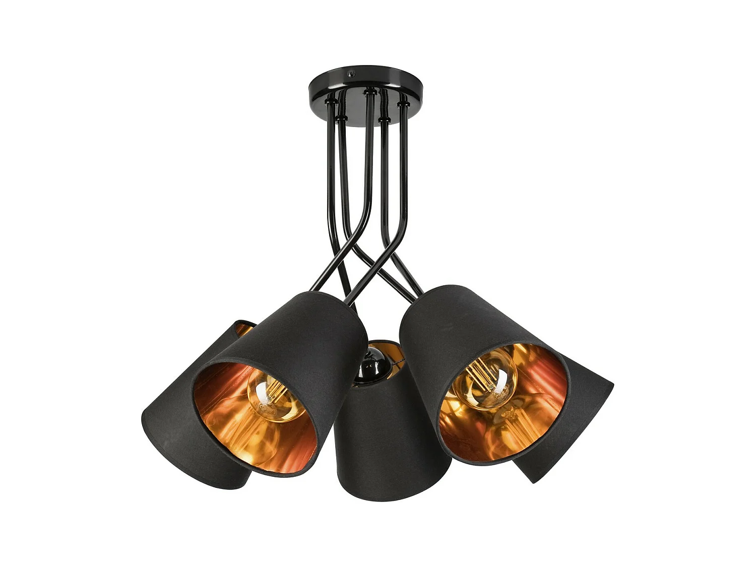 Candeeiro Suspenso Irma, Preto, 45x61x61 cm, EPIKASA