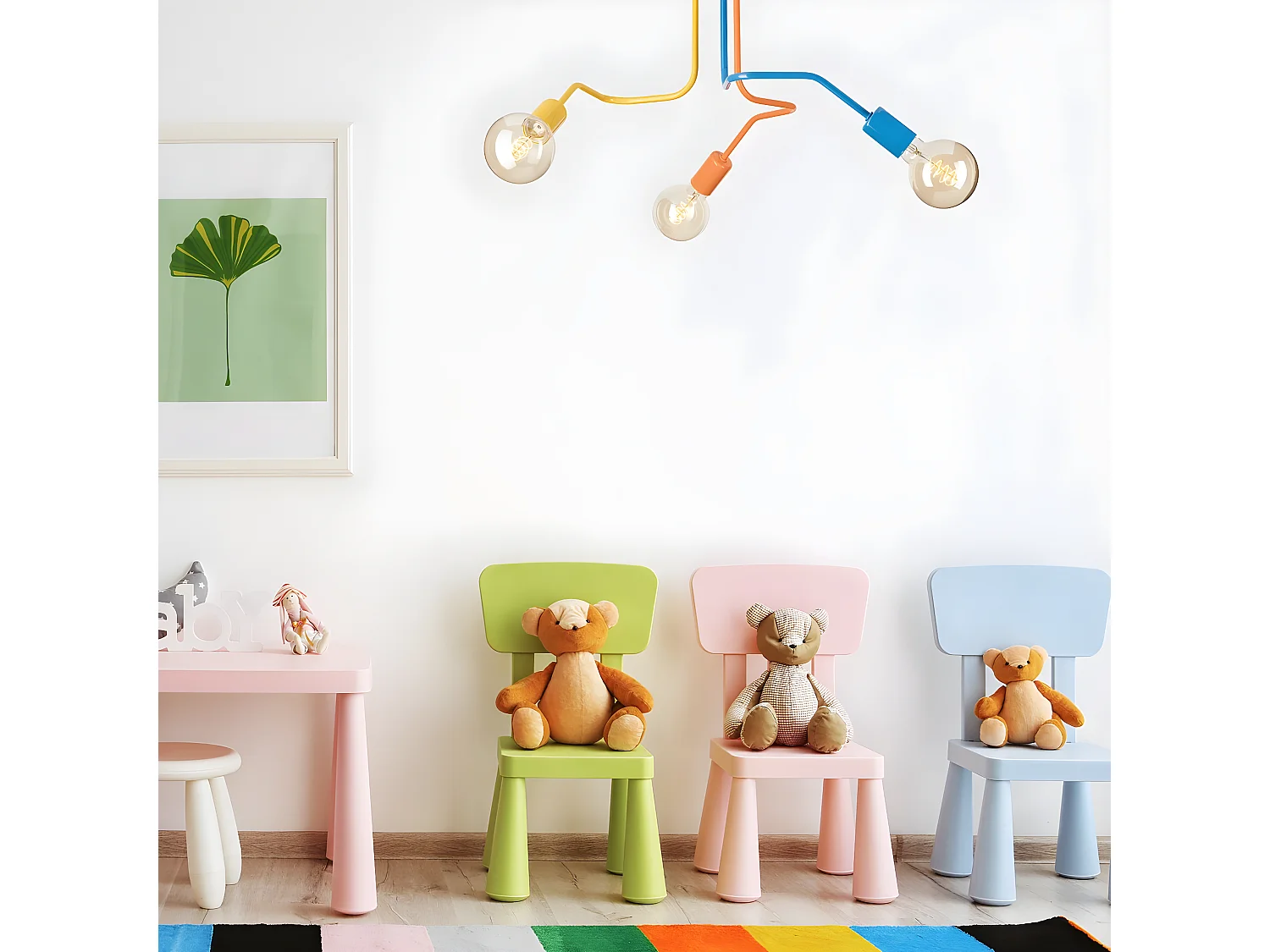 Hanglamp Domino, Veelkleurig, 55x55x40 cm, Seven Design