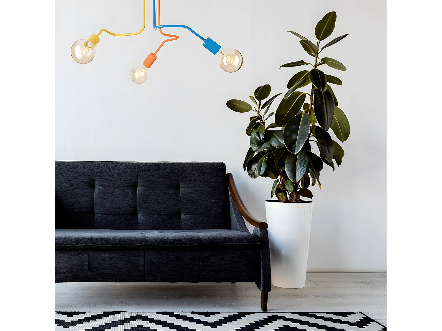 Hanglamp Domino, Veelkleurig, 55x55x40 cm, Seven Design