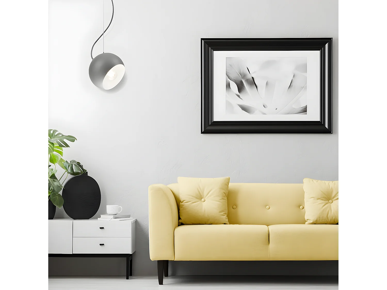 Suspension Inez, Argent, 85x17x17 cm, Seven Design