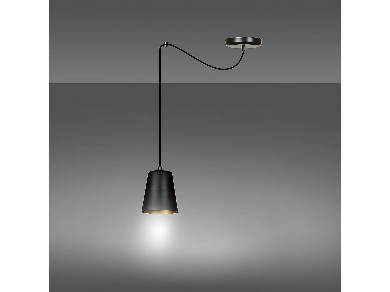 Candeeiro Suspenso Link, Preto, 14x14x200 cm, EPIKASA