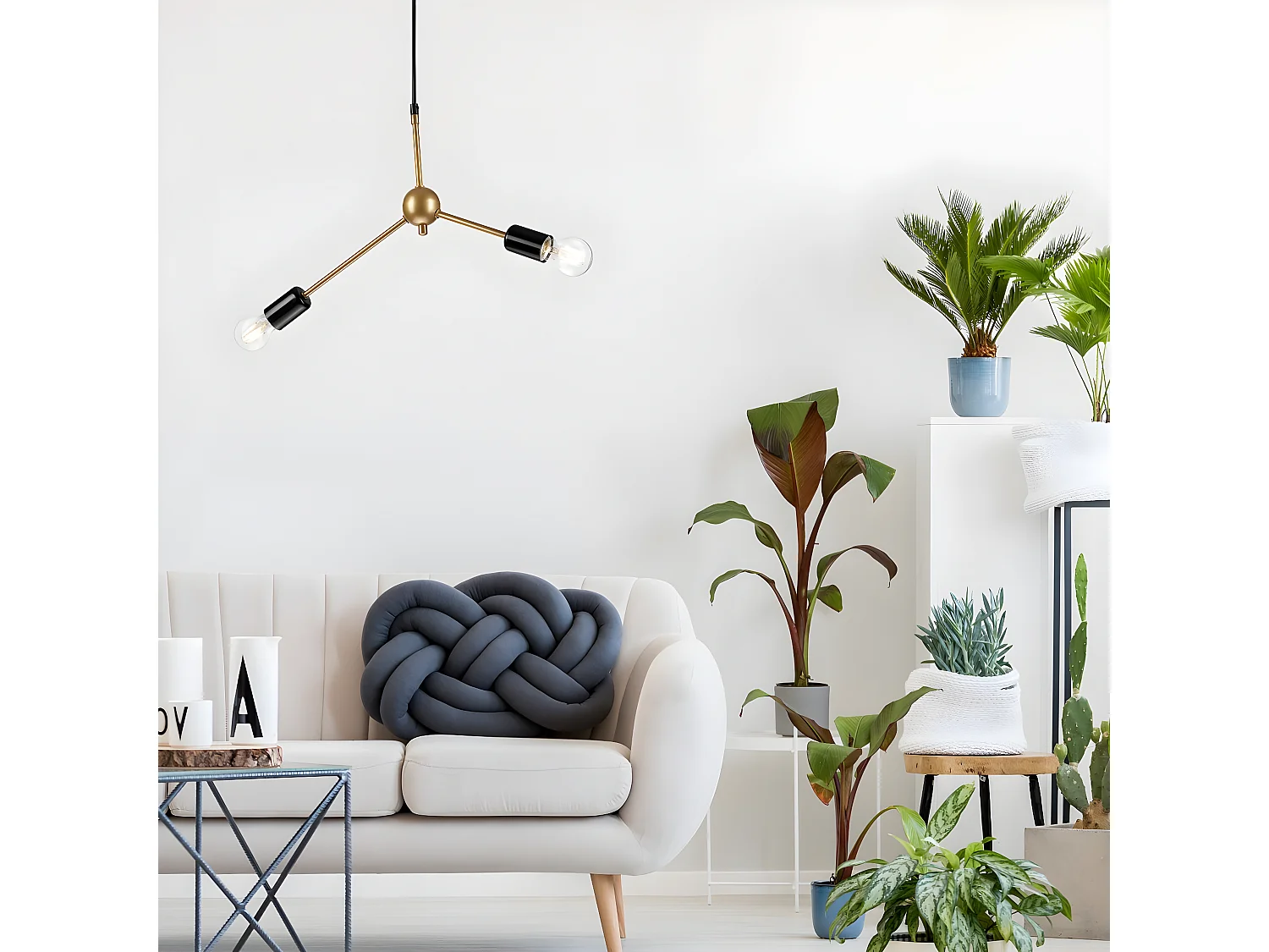 Suspension Alessia, Or, 96x49x5 cm, Seven Design