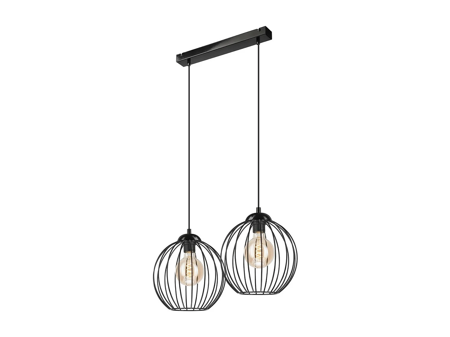 Candeeiro Suspenso Zoya, Preto, 55x24x100 cm, Seven Design